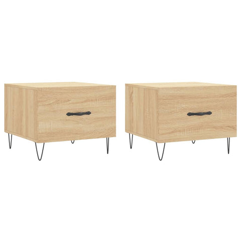 vidaXL Coffee Tables 2 pcs Sonoma Oak 50x50x40 cm Engineered Wood