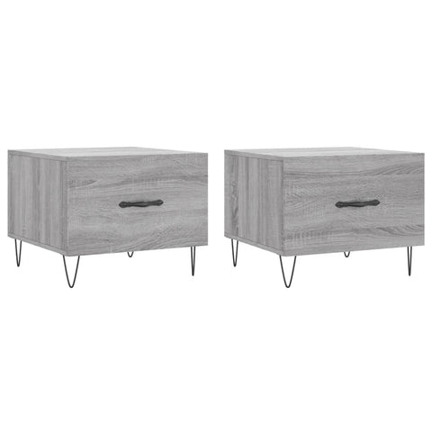 vidaXL Coffee Tables 2 pcs Grey Sonoma 50x50x40 cm Engineered Wood