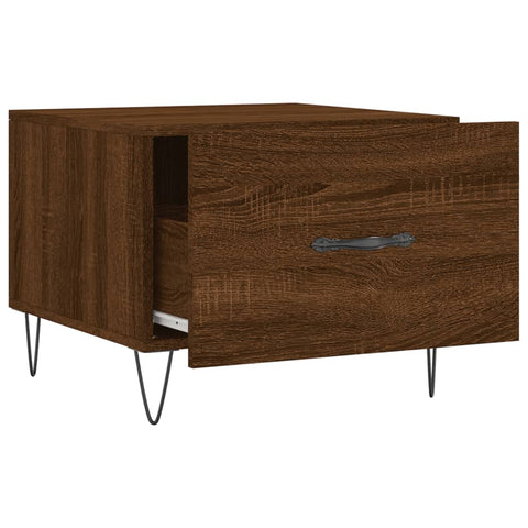 vidaXL Coffee Table Brown Oak 50x50x40 cm Engineered Wood