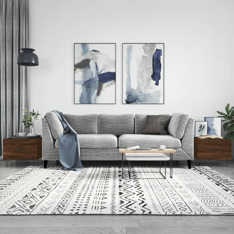 vidaXL Coffee Tables 2 pcs Brown Oak 50x50x40 cm Engineered Wood