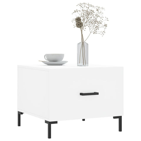 vidaXL Coffee Table White 50x50x40 cm Engineered Wood