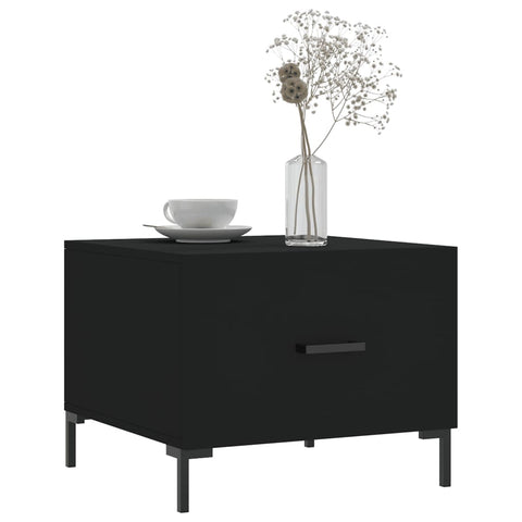 vidaXL Coffee Table Black 50x50x40 cm Engineered Wood
