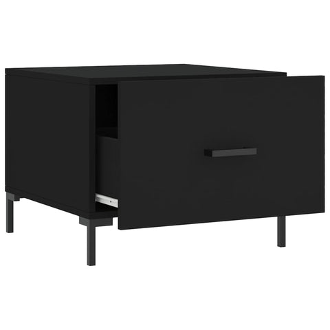 vidaXL Coffee Table Black 50x50x40 cm Engineered Wood