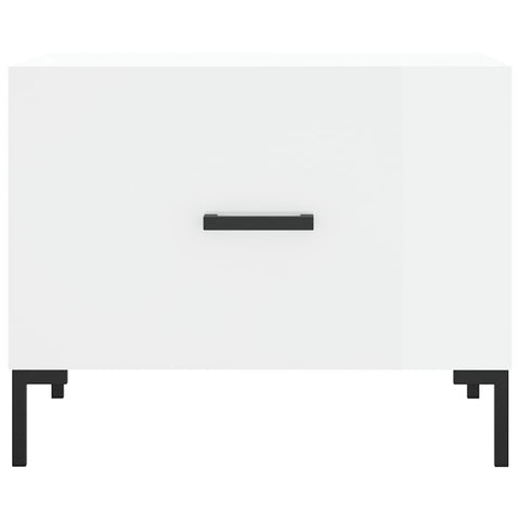 vidaXL Coffee Table High Gloss White 50x50x40 cm Engineered Wood