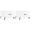 vidaXL Coffee Tables 2pcs High Gloss White 50x50x40 cm Engineered Wood