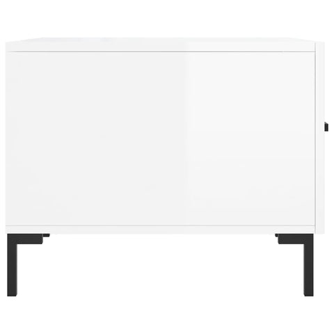 vidaXL Coffee Tables 2pcs High Gloss White 50x50x40 cm Engineered Wood