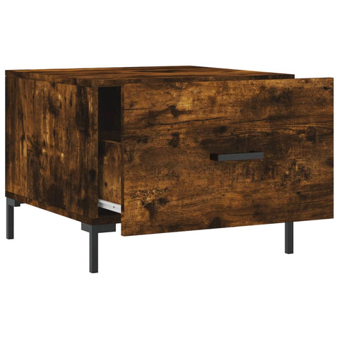 vidaXL Coffee Table Smoked Oak 50x50x40 cm Engineered Wood