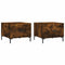 vidaXL Coffee Tables 2 pcs Smoked Oak 50x50x40 cm Engineered Wood