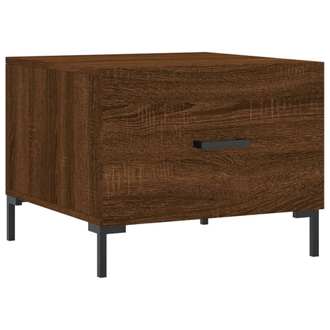 vidaXL Coffee Table Brown Oak 50x50x40 cm Engineered Wood