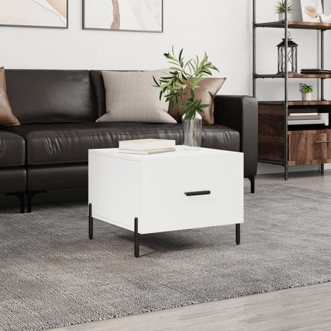 vidaXL Coffee Table White 50x50x40 cm Engineered Wood