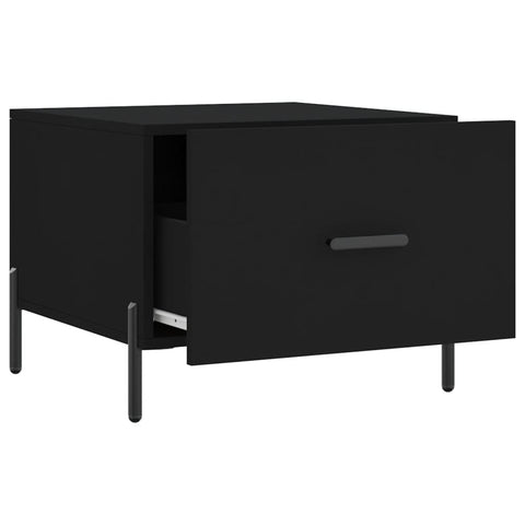 vidaXL Coffee Table Black 50x50x40 cm Engineered Wood
