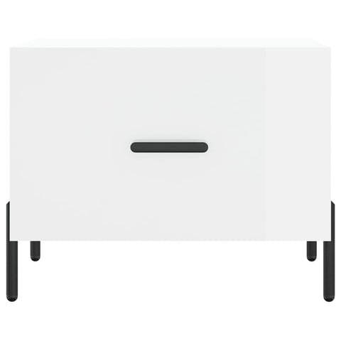 vidaXL Coffee Table High Gloss White 50x50x40 cm Engineered Wood
