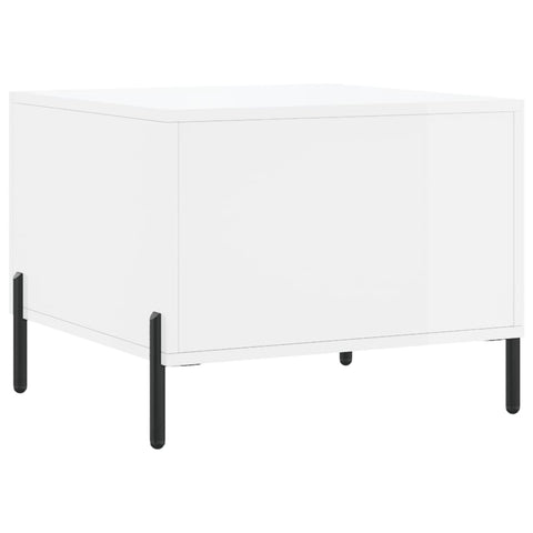 vidaXL Coffee Table High Gloss White 50x50x40 cm Engineered Wood