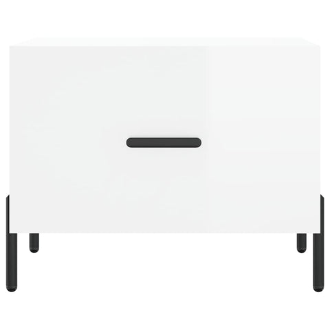vidaXL Coffee Tables 2pcs High Gloss White 50x50x40 cm Engineered Wood