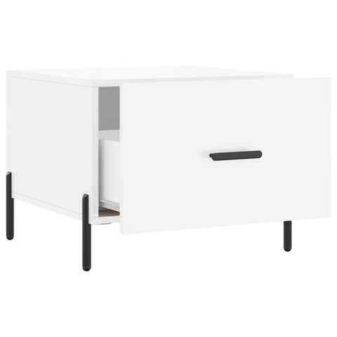 vidaXL Coffee Tables 2pcs High Gloss White 50x50x40 cm Engineered Wood