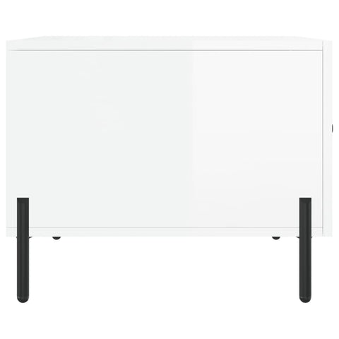 vidaXL Coffee Tables 2pcs High Gloss White 50x50x40 cm Engineered Wood