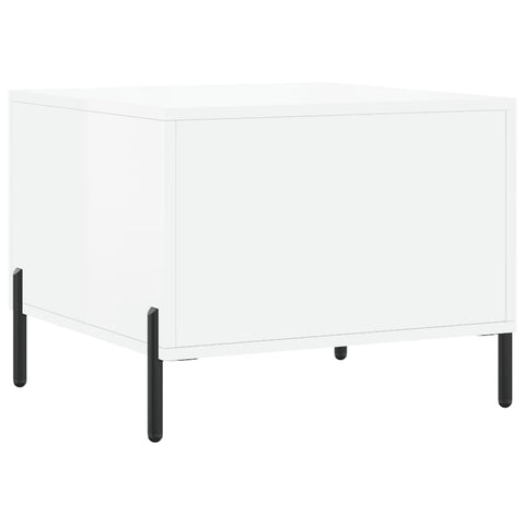 vidaXL Coffee Tables 2pcs High Gloss White 50x50x40 cm Engineered Wood