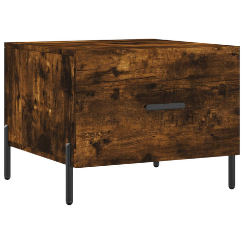 vidaXL Coffee Table Smoked Oak 50x50x40 cm Engineered Wood