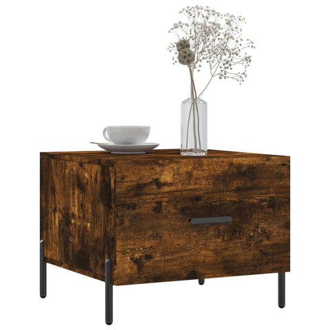 vidaXL Coffee Table Smoked Oak 50x50x40 cm Engineered Wood