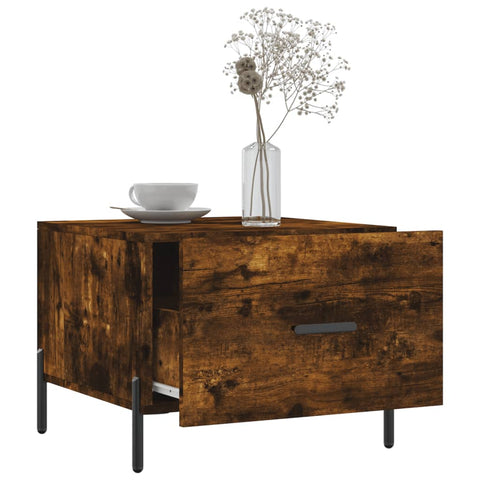 vidaXL Coffee Tables 2 pcs Smoked Oak 50x50x40 cm Engineered Wood