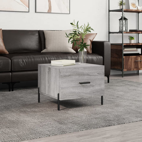 vidaXL Coffee Table Grey Sonoma 50x50x40 cm Engineered Wood