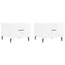 vidaXL Coffee Tables 2pcs High Gloss White 50x50x40 cm Engineered Wood