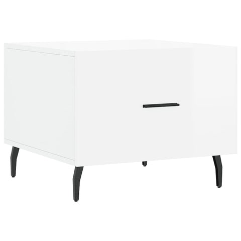 vidaXL Coffee Tables 2pcs High Gloss White 50x50x40 cm Engineered Wood