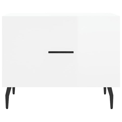 vidaXL Coffee Tables 2pcs High Gloss White 50x50x40 cm Engineered Wood