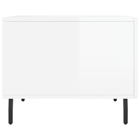 vidaXL Coffee Tables 2pcs High Gloss White 50x50x40 cm Engineered Wood