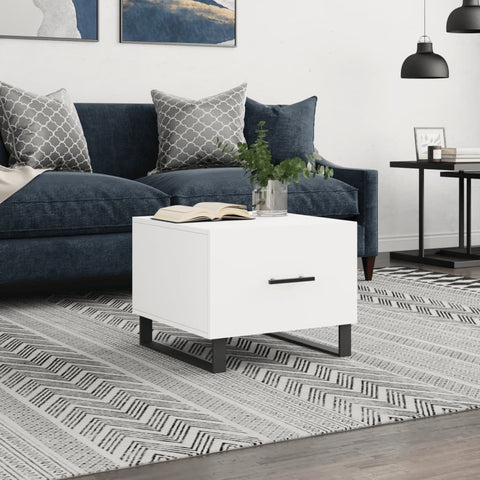 vidaXL Coffee Table White 50x50x40 cm Engineered Wood