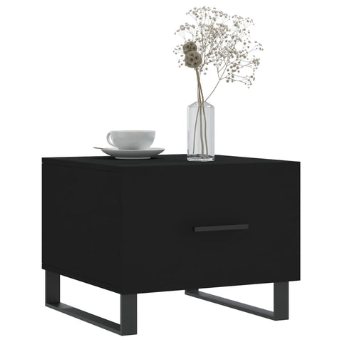 vidaXL Coffee Table Black 50x50x40 cm Engineered Wood