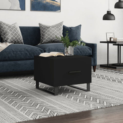 vidaXL Coffee Table Black 50x50x40 cm Engineered Wood