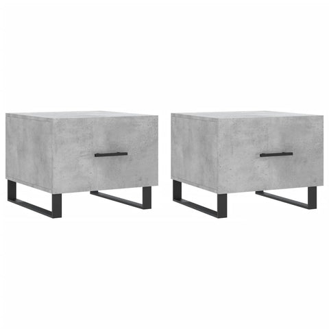 vidaXL Coffee Tables 2 pcs Concrete Grey 50x50x40 cm Engineered Wood