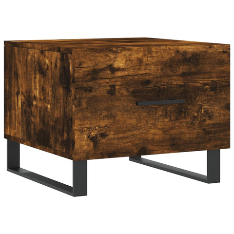 vidaXL Coffee Table Smoked Oak 50x50x40 cm Engineered Wood