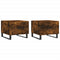 vidaXL Coffee Tables 2 pcs Smoked Oak 50x50x40 cm Engineered Wood