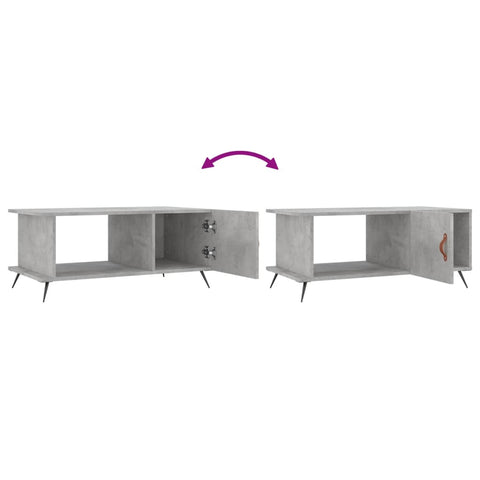 vidaXL Coffee Table Concrete Grey 90x50x40 cm Engineered Wood