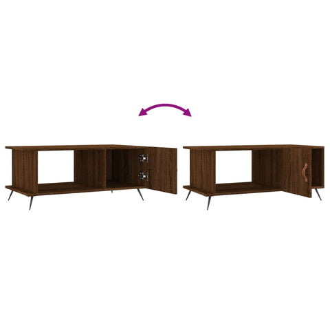 vidaXL Coffee Table Brown Oak 90x50x40 cm Engineered Wood