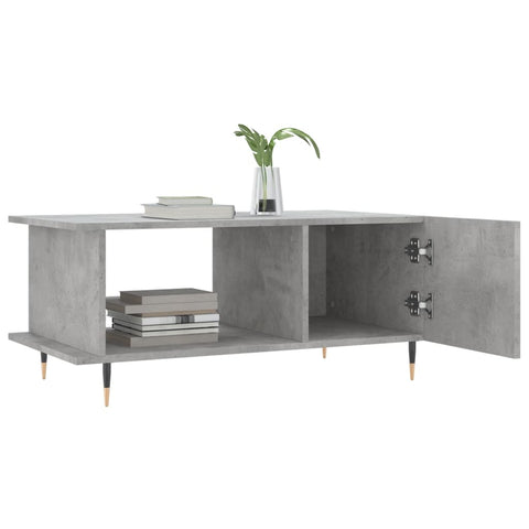 vidaXL Coffee Table Concrete Grey 90x50x40 cm Engineered Wood