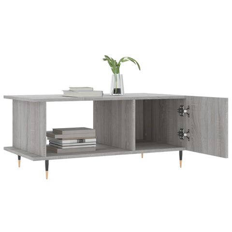 vidaXL Coffee Table Grey Sonoma 90x50x40 cm Engineered Wood