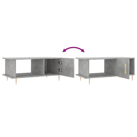 vidaXL Coffee Table Concrete Grey 90x50x40 cm Engineered Wood