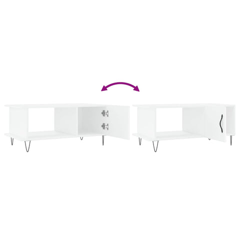 vidaXL Coffee Table White 90x50x40 cm Engineered Wood