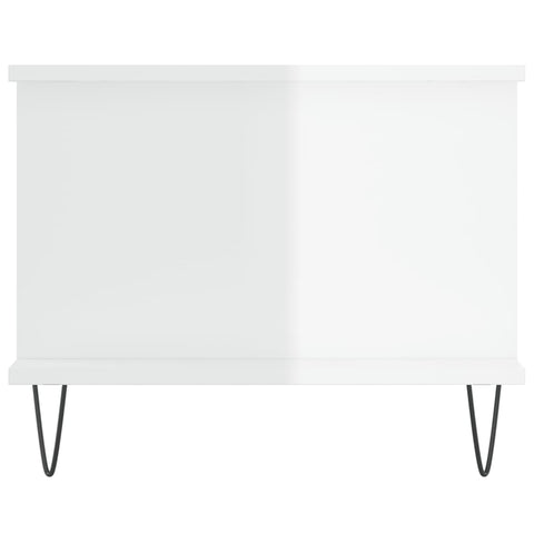 vidaXL Coffee Table High Gloss White 90x50x40 cm Engineered Wood