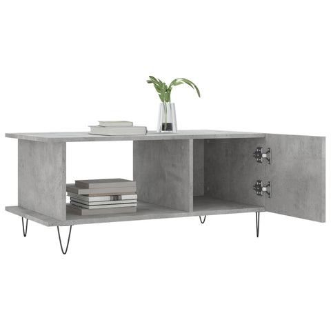 vidaXL Coffee Table Concrete Grey 90x50x40 cm Engineered Wood