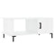 vidaXL Coffee Table High Gloss White 90x50x40 cm Engineered Wood