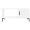vidaXL Coffee Table High Gloss White 90x50x40 cm Engineered Wood