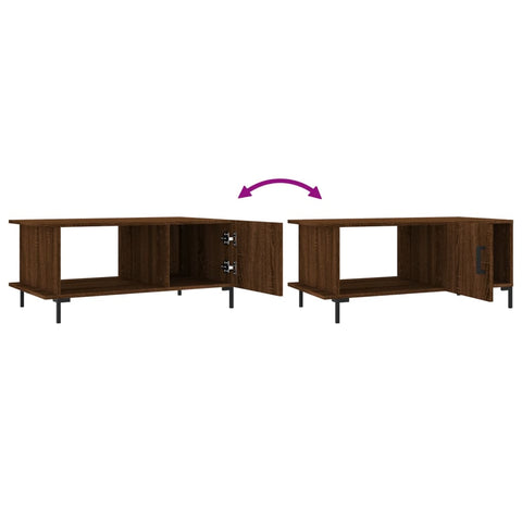 vidaXL Coffee Table Brown Oak 90x50x40 cm Engineered Wood