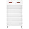 vidaXL Shoe Cabinet White 60x35x105 cm Engineered Wood
