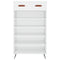 vidaXL Shoe Cabinet High Gloss White 60x35x105 cm Engineered Wood
