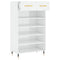 vidaXL Shoe Cabinet High Gloss White 60x35x105 cm Engineered Wood