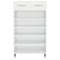 vidaXL Shoe Cabinet High Gloss White 60x35x105 cm Engineered Wood